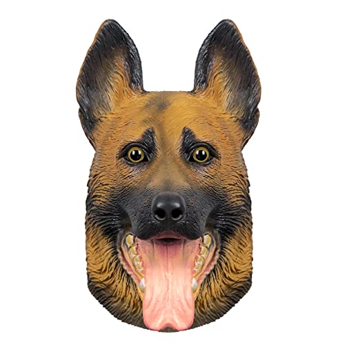 MOLEZU Dog Head Mask for Adult Animal Costume Mask Halloween Latex Mask Novelty Dog Mask for Masquerade Costume Party