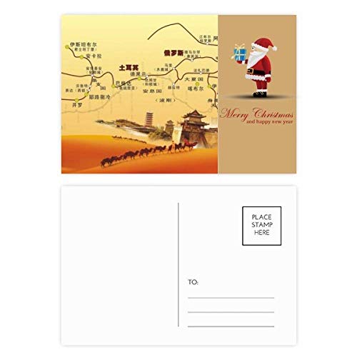 Cartes postales en soie idée cadeau originale motif camel et désert