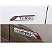 TK-KLZ 2Pcs/Pair 3D Metal Turbo Car Side Fender Rear Trunk Emblem Badge Sticker Decals for Jeep Dodge Mercedes BMW Mustang Volvo Chevrolet Nissan Audi VW Ford Honda Toyota Jaguar