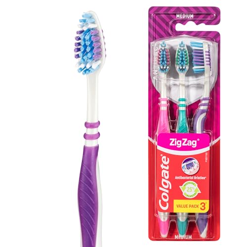 Cepillo de dientes Colgate zigzag, Multicolor, Triple Pack