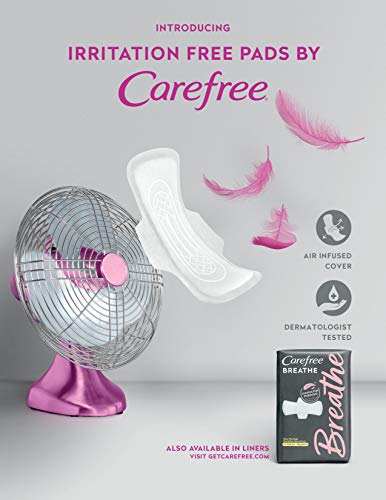 Carefree Breathe Ultra Thin Super Pads With Wings, Irritation-Free Protection, Unscented, 28 Count #TOP2