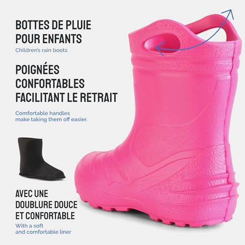 Bottes en EVA légères et imperméables pour enfants rose taille 33