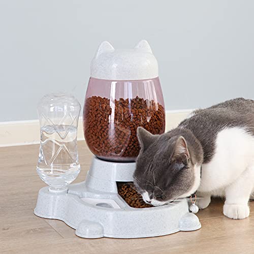 Huida Dog Food Feeder & Water Dispenser 2 in 1,Cat Food Dispenser Cat Automatic Feeder,Automatic Cat feeders 2.2L Food… - Image 5