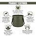 DEAELF 10L 2.5 Gallon Car Collapsible Bucket with Handle, Folding Leakproof Water Storage Basin, Portable Foldable Water Container for Fishing, Camping, Car Cleaning, Beach, Garden (10L-Green)