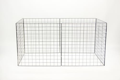 Cercadinho Modulado para Pet, 120x60x60 cm, Telas Aramadas com Abraçadeiras, 6 Painéis, Aço Carbono
