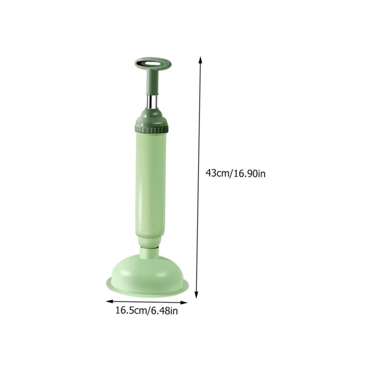 TOPBATHY Stura Water a Pressione per WC, Stantuffo per Bagno e Hotel, 2 Pezzi in PVC e Acciaio Inox, Facile da Pulire, Rimuove Ostruzioni