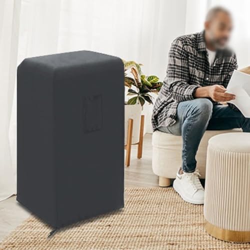 Miniatura 8 de Funda De Aire Acondicionado Portátil, Bolsa De Almacenamiento Protectora Con Bolsillo Lateral Para Control Remoto, Correa Inferior Elástica A Prueba De Polvo Para Unidad De Ca Móvil, Color Negro, 15.7