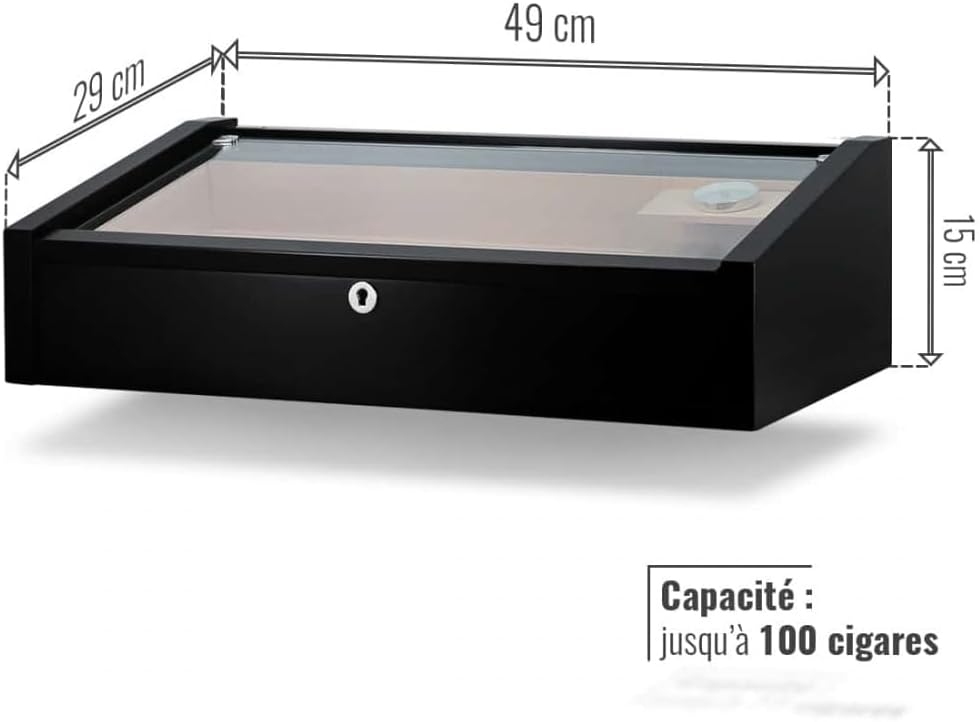 adorini Humidor Vega (Black) - Deluxe