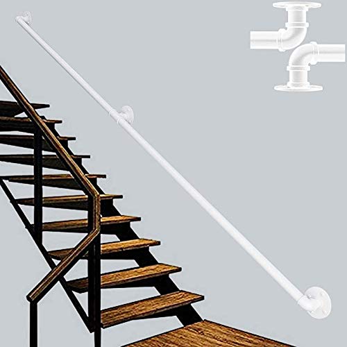 Kit de support de garde-corps blanc pour escaliers intérieurs extérieurs