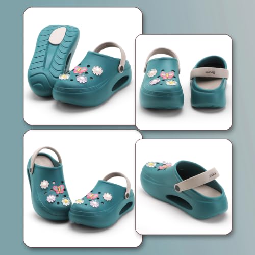 Image of DOCTOR HEALTH SUPER SOFT Women's Platform Clogs | Lightweight EVA Slip-On Garden Shoes with Adjustable Back Strap | Anti-Skid Cushioned Comfortable Casual Sandals for Indoor & Outdoor Wear