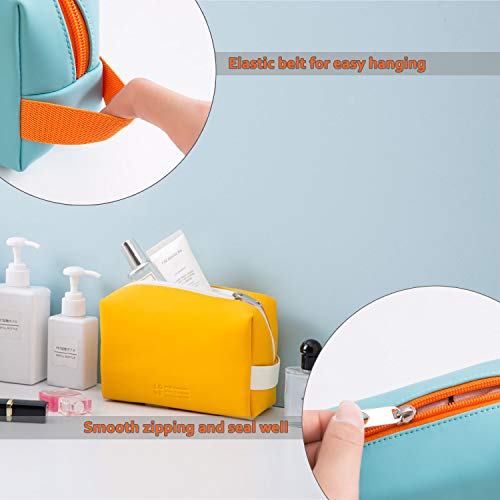 Newsight Waterproof Pu Leather Makeup Bag For Women - Compact And Portable Travel Toiletries Organizer, Zipper Pouch, Washable Cosmetic Bag And Accessories Holder (Pink) #TOP2