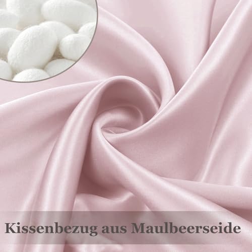 Adubor 100% Seidenkissenbezug 80x80cm für Haar und Haut mit Reißverschluss – Ansicht 3