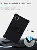 Funda para tablet Honor Pad X7 de 8.7 pulgadas, WUNIAK, carcasa protectora de silicona suave, ligera, a prueba de golpes, con soporte ajustable, apta para niños, negra. 4