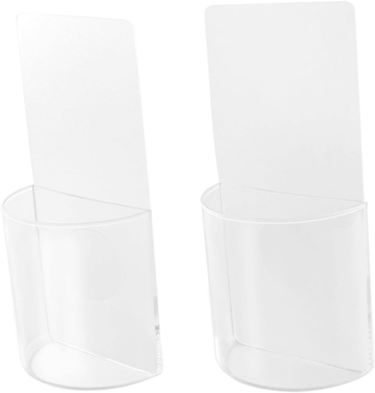 Levemolo Wall Mounted Remote Control Storage Box, 2Pcs Acrylic PU Holder