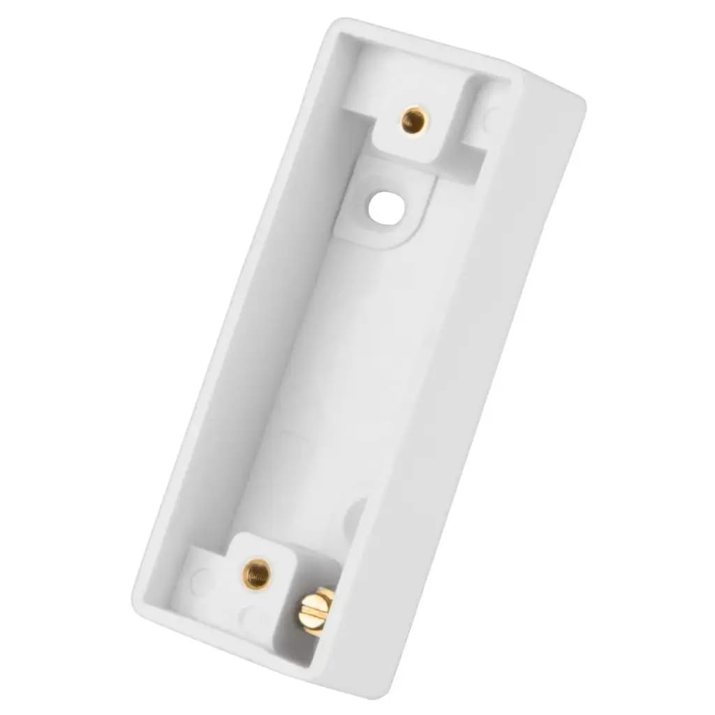 Mr.gadget's Solutions White Mr. Gadget's Solutions 16Mm Single 1 Gang Surface Mount Slim Pattress Back Box Wall Socket Light Switch