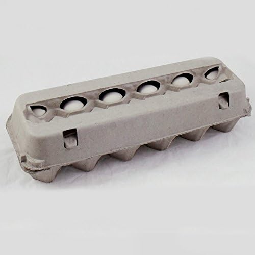 Egg Cartons Recycled Fiber Blank Gray Egg Cartons - 25 Pack