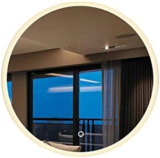 Wall Mounted Vanity Mirror with Light Modern Circle Makeup Mirror with Smart Touch Control for Bedroom Bathroom Beauty Mirror (Size : 60x60cm) image 5