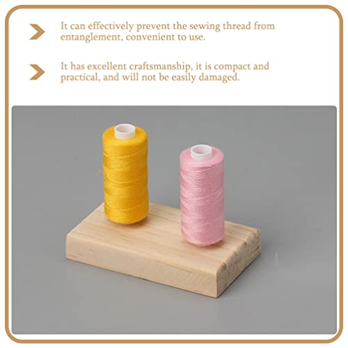 Image of SEWACC 2 Pcs Thread Spool Holder Wire Frame Storage with Stable Base for Sewing Thread Organization Embroidery Quilting Craft Supplies 3.74 X 2.63 X 2.16 in