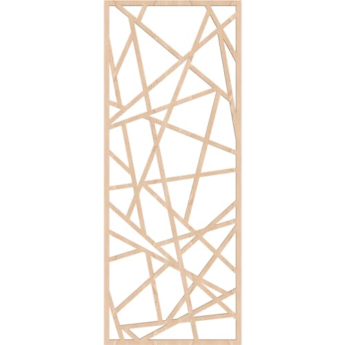 Image of Conway Decorative Pierced Fretwork Wood Wall Panels, 19 3 /8 inchW x 49 3 /8 inchH x 3 /8 inchT, Red Oak