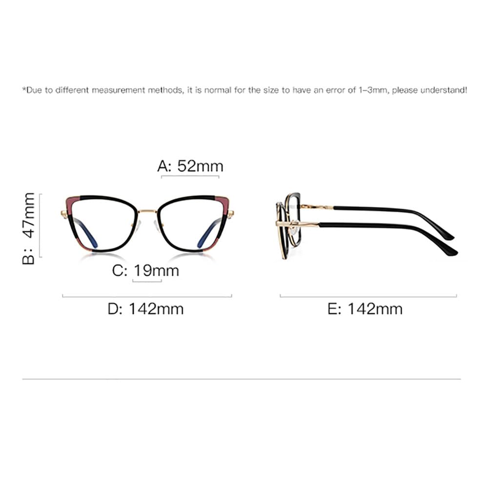 okulary z filtrem metalowym damskie czarne niebieskie okulary kocie oko oprawki modne damskie dekoracje okulary