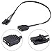 Vacatga for Corsair RGB to Standard ARGB 4-Pin 5V Adapter Connector RGB Cable 25cm Extension Cord Black PVC Black PVC