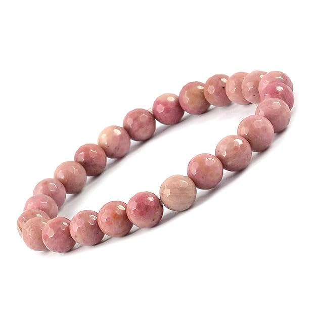 Image of Reiki Crystal Products Natural Crystal Stone 8 mm Faceted Diamond Cut Beads Bracelet for Men & Women | Reiki Charged Gemstone Bracelet | Multiple Stone Variants Available