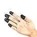 xcpmm 10 Pcs Finger Tips, 5 Sizes Anti-Slip and Reusable Silicone Fingertip Protector Guard Pads for Paper Sorting, Collating, Sewing, Money Counting, Guitar,Playing Etc(Black)