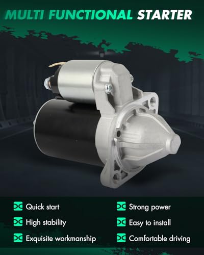 Image of SCITOO Starter Motor fit for Hyundai Accent 2010-2011 L4 1.6L 1599cc A.T. Delco PMDD, 8T, for Kia Rio 2009-2011 L4 1.6L 1599cc A.T. Delco PMDD Replacement Starter 6945