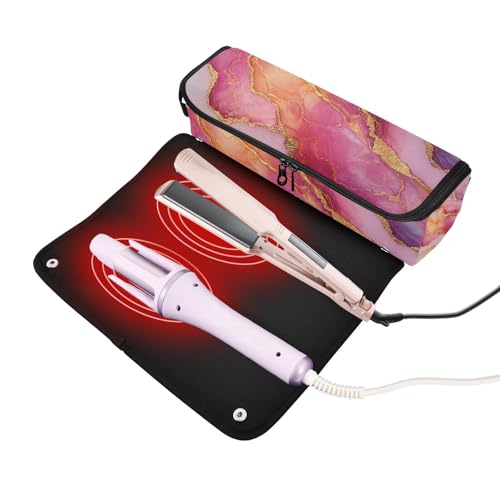 Bolsa de viaje para herramientas de cabello con tapete resistente al calor miniatura 2