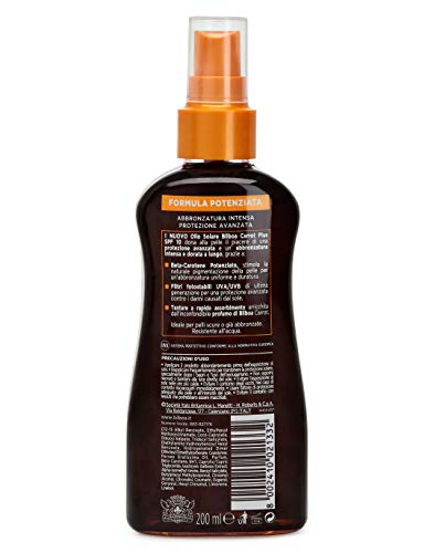 Bilboa Carrot Plus, Olio Solare Spray SPF 10, Olio...