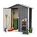 Geräteschuppen Metall Gartenhaus 5×3 Fuß – Wasserdicht, Rostfrei & UV-beständig, inkl. Zubehör & Schloss (Grau, 5x3 Fuß)