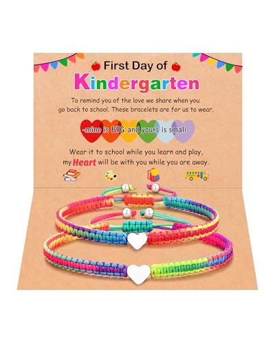 Rainbow Bracelets for Back to School Mommy and Me Mom Daughter Kindergarten Preschool Gifts