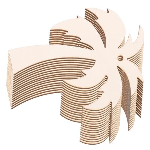 DOITOOL 20piezas Adorno De De Recortes De Madera Sin Pintar Rodajas De Madera Para Manualidades Para Decoración De Fiestas y Diy