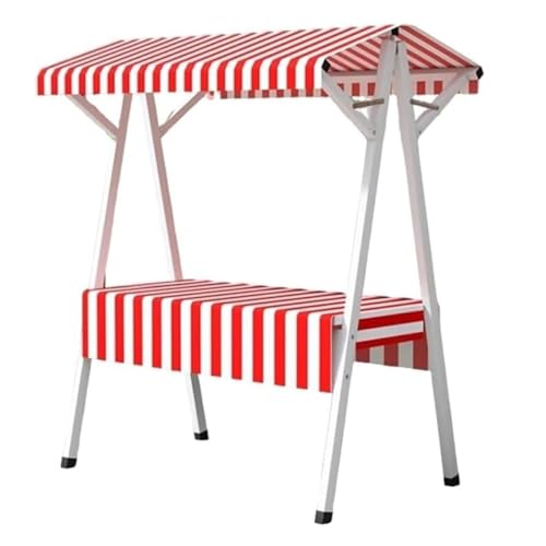 Carro utilitario Plegable con asa Ajustable para Festivales, Carrito portátil para vendedores al Aire Libre, Soporte Plegable para Puestos de Mercado de Comida y Eventos - 190x20cm