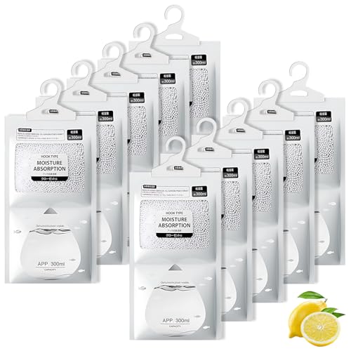 10 Pack Antihumedad Armarios, 100g Bolsas Antihumedad Armarios,Deshumidificador Armarios Ropa, Absorbe Humedad Quitador, Quitar Humidade Ambientadores Ropa, Antimoho, Anti Humedad