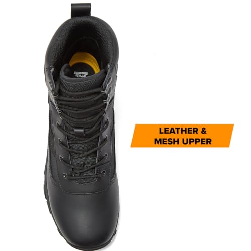 MAGNUM Men's Bragg Waterproof Tactical Boots for Men, Mens Military Hiking Boots, Breathable Light Weight Work Boots for Men - Black, 10.5 Medium4