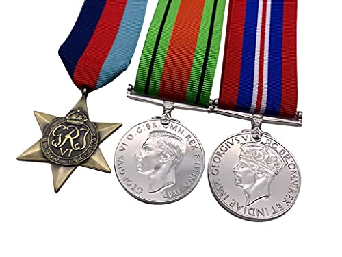 Hornbeam Militaria - Replica 1939/45 Star, Defence Medal and 1939/45 War Medal, Full Size, Copy, British Medal from WW2