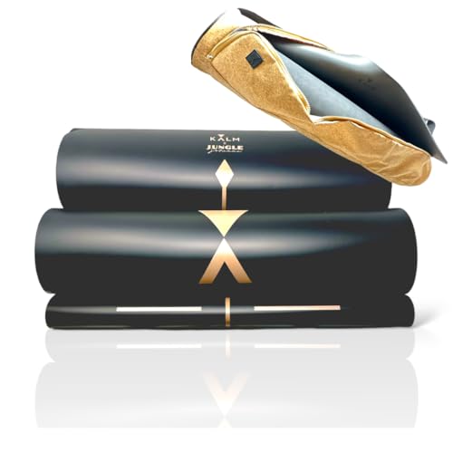 Yoga Mat and Bag Special Edition Set - Non-Slip, Eco-Friendly Mat with Alignment Lines + Cork Yoga Mat Bag Carrier - Thick, Absorbent Natural Rubber Mat for Hot Yoga, Pilates, and Home Workouts