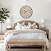 20 Inch Grand Farmhouse Wall Clock, Vintage-Inspired Wood & Metal Design with Large Etched Numbers, Silent Battery-Powered Timepiece for Offices, Kitchens, Bedrooms, and Living Rooms
