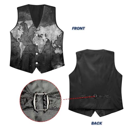 Men's Suit Vest Business Formal Dress Suit Lightweight Waistcoat Vest 4 Buttons Blazer Suit Jacket Slim Fit S-4XL 5