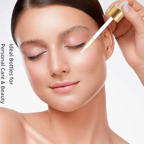 Amber Glass Dropper Bottle 4 oz, Tincture Bottles with Dropper, Golden Cap Essential Oils Bottles for Health, Personal Care & Beauty - 4 Pack2