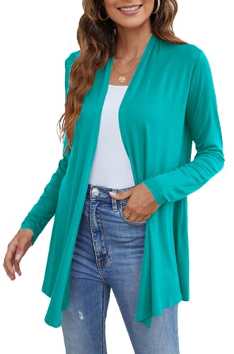Image of Ladlop Women's Lightweight Open Front Cardigans Long Sleeve Casual Soft Drape Fall Cardigan