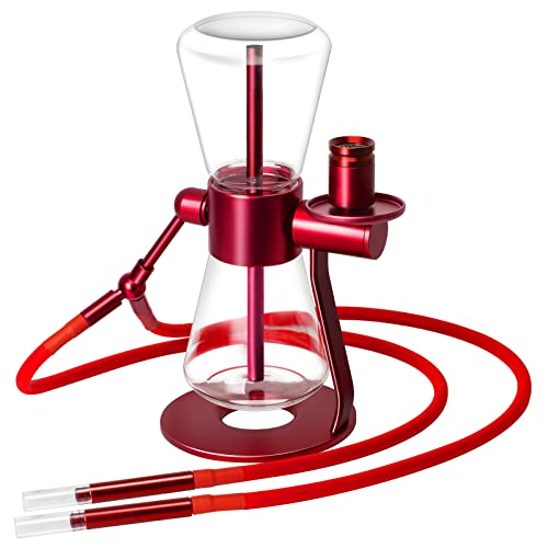 AQIANDUO Gravity Hookah Set, with 2 Hose, and 1 Hose Adapter Splitter 1