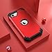 IDweel for iPhone 16e Case with Screen Protector(2025),Case for iPhone SE 4th Generation,Hybrid 3 in 1 Shock Absorption Slim Fit Heavy Duty Hard PC Cover Soft Silicone Bumper Full Body Cover,Red