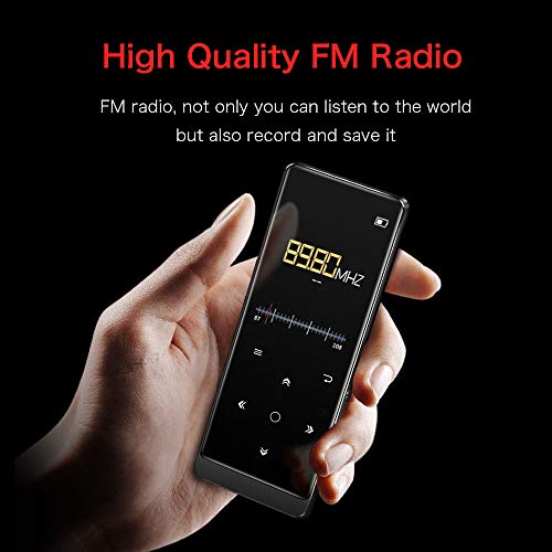 16GB MP3 Player, Supereye MP3 Player with Bluetooth 4.1, Portable HiFi Lossless Sound MP3 Music Player with FM Radio, Recording, E-Book, Backlit Keys, Support up 64G, (Music Headphones Included)