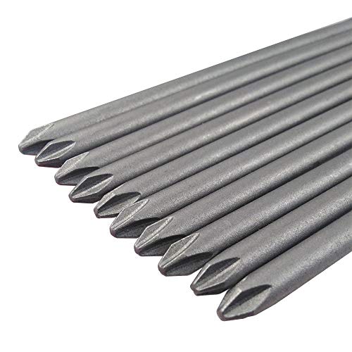 Wolfride 10pcs PH2 Long Magnetic Phillips Driver Bits 1/4 Inch Hex Shank Phillips Head Drill Bit Set Cross head screwdriver bits |5.9 Inch Length