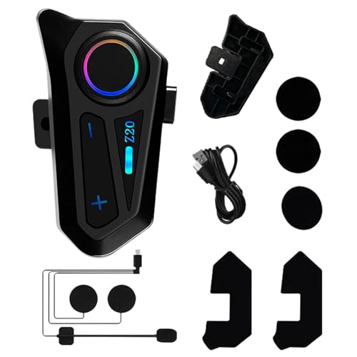 Auriculares para casco de motocicleta IPX6 impermeables con audio manos libres y carga Tipo C