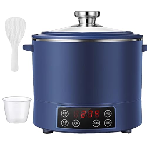 低糖質炊飯器、低炭水化物蒸し器バスケット 3L、スマートタッチコントロール & 12 時間遅延タイマー、減量ダイエット、家族用、糖尿病用 blue