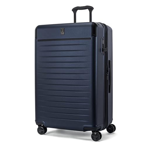 Travelpro Platinum Elite Hardside Checked Luggage Spinner, Navy, 28-Inch by Travelpro - Used condition - Image 2