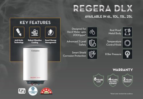 Image of Crompton Regera Storage Water Heater (10 Liter)